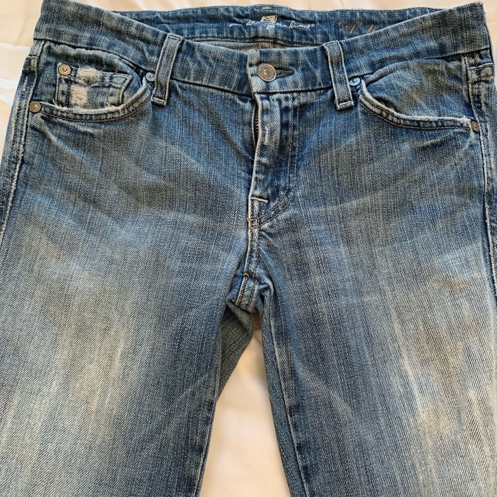 7 for all Mankind Jeans Straight Leg Sz 27 Stretch